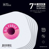 BIG FUDGE Pro Blank platenhoezen - 7 inch x zwart - 20 vinyl LP beschermhoezen 400 g/m² - compatibel met buitenhoezen en binnenhoezen