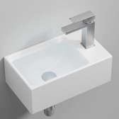 +Lavabo Lavabo à poser Toilettes invités Lavabo à main en Ceramic Salle de bain pour lavabo 30,8 x 18,3 x 11,4 cm White