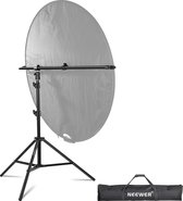Neewer® - Uitschuifbare Reflectiehouderarm met 6.6'/2m Statief & Tas - Fotostudio Telescopische 28" tot 47" Boomarm, 360° Draaibare Reflectiebeugel voor Product-, Portret-, Studio- en Buitenfotografie