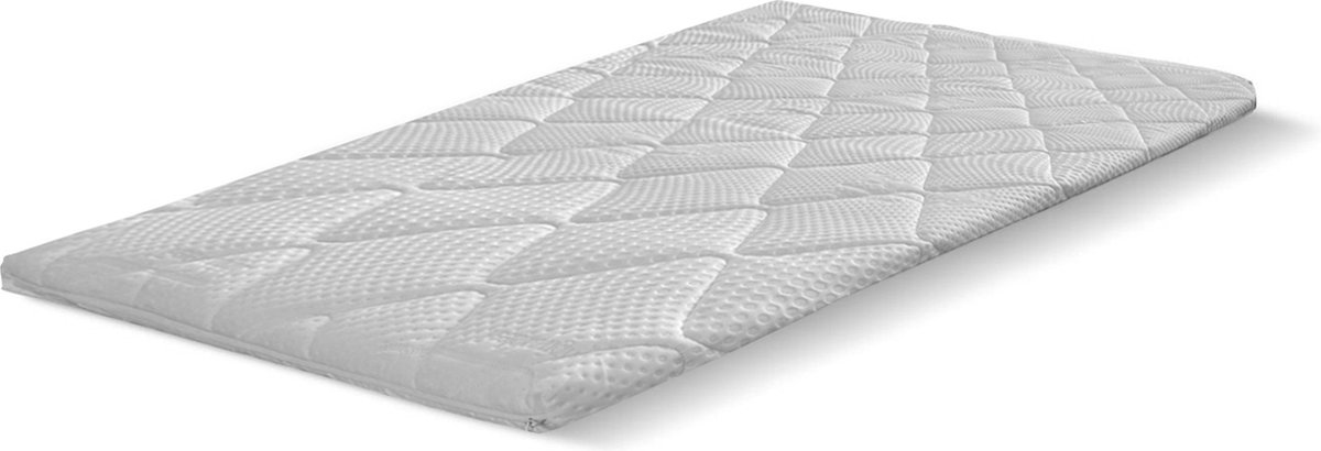 Eleganzzz Topper Met Border - Traagschuim/Nasa 6cm - 80x200cm - Topper Matras - Eenpersoons - Topdekmatras - Oplegmatras