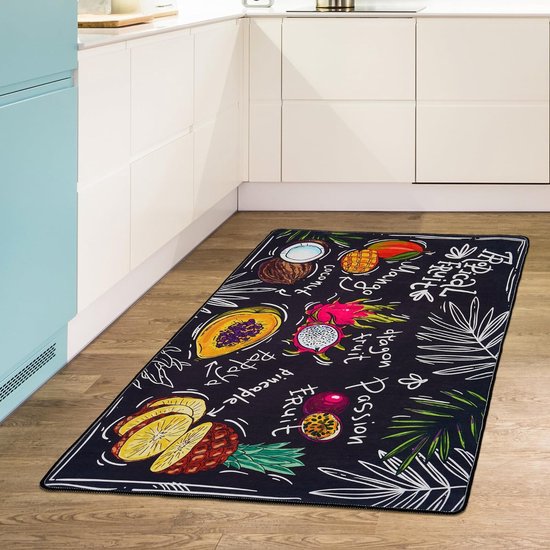 ANRO Keukenloper Keukenteppich Vloerkleed Läufer voor de keuken wasbaar antislip Cavolfiore Afwasbaar 52 x 120cm