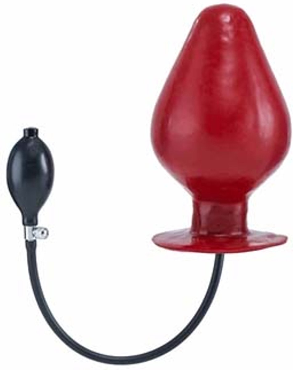 Opblaasbare vortex buttplug - rood xl