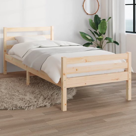 The Living Store Bedframe - Houten eenpersoonsbed - 195.5 x 80.5 x 69.5 cm - Massief grenenhout