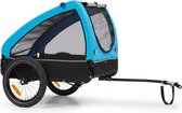 Klarfit Husky Hondenfietskar - SmartSpace Concept - <45 kg - Zwart Blauw - 54x58x86cm