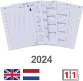 Kalpa 6201-24 A5 Planner Inleg 1 Dag per Pagina NL EN 2024