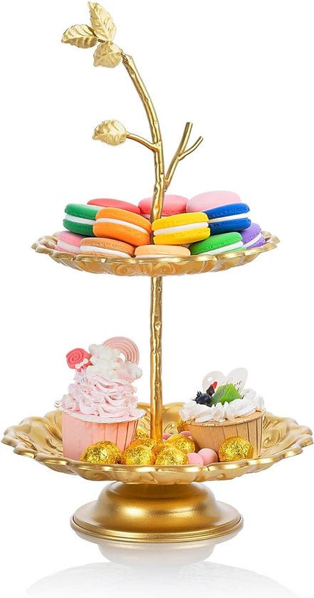 Gouden Taartstandaard, Ijzeren 3-delige Cupcake-houder voor Feest