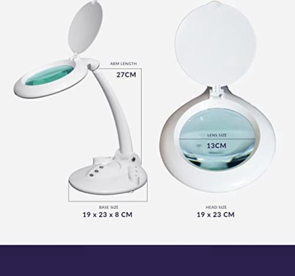 Luxo Wave Loeplamp met LED Verlichting - Vergrootglas 2.75x (5 dioptrie) - Leesloep voor ouderen - Loupelamp LED Pedicure - Tafelklem - Vergroting 2,75x - 5 Dioptrie beste prijzen & reviews