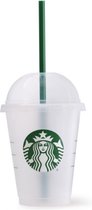 Starbucks Beker - Drinkbeker - Met Rietje en Deksel - Herbruikbaar- Frappuccino beker - ijskoffie beker - Milkshake beker