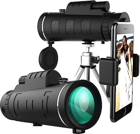 LUXUN Monocular 8x30 Binoculars Mini Monocular, IPX7 Waterproof, BaK-4 Glass and Multilayer Coating, Includes Wristband and Transport Bag, Black