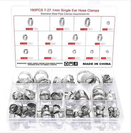 colliers de serrage, en acier inoxydable, pour applications professionnelles, pour tuyau d'aspiration, tuyau de refoulement, tuyau d'évacuation d'air,