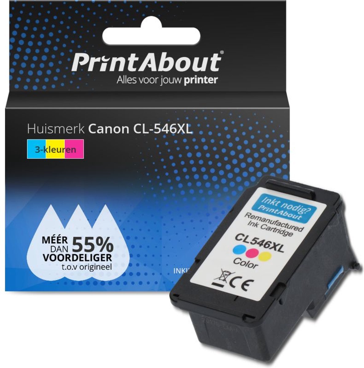 Huismerk Canon CL-546XL Inktcartridge 3-kleuren Hoge capaciteit