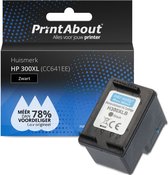PrintAbout huismerk Inktcartridge 300XL (CC641EE) Zwart Hoge capaciteit geschikt voor HP