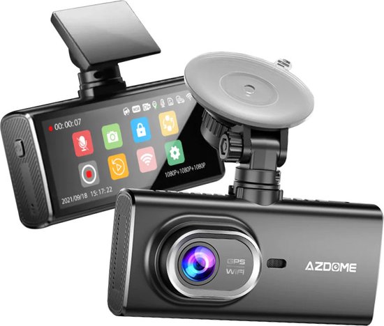 AZDome M560 3CH 4K Wifi GPS 128gb dashcam voor auto