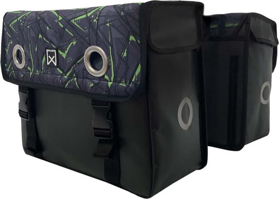 Willex Fietstassen Eco Tarpaulin 30 L groen en zwart van Willex — afbeelding 5