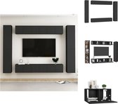 vidaXL TV-meubel - Stereokast - L- 60x30x30cm - zwart spaanplaat - Kast
