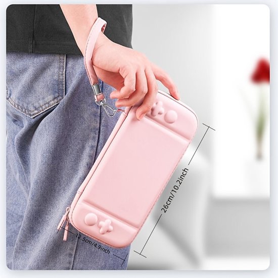Livano Case Geschikt Voor Nintendo Switch - Hoes - Beschermhoes - Waterafstotend - Accessoires - Paars