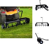 vidaXL Tondeuse autoportée aérateur de pelouse - 102 cm - 24 points centraux - Accessoire pour outils de pelouse