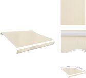 vidaXL Vervangend luifeldoek - crème - 280 x 245 cm - geschikt voor 3 x 2.5 m luifelframes - polyester - Vensterzonwering