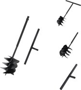 vidaXL Tarière avec poignée - Jardinage sans se pencher - Acier solide - 1 m de longueur - 25 mm de diamètre - Tarière