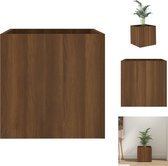 vidaXL Plantenbakken - Bruineiken - 40 x 40 x 40 cm - Hoogwaardig bewerkt hout - Bloempot