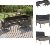 vidaXL Loungeset Tuinmeubelset - 57x69x69 cm - Grijs - PE-rattan - Tuinset