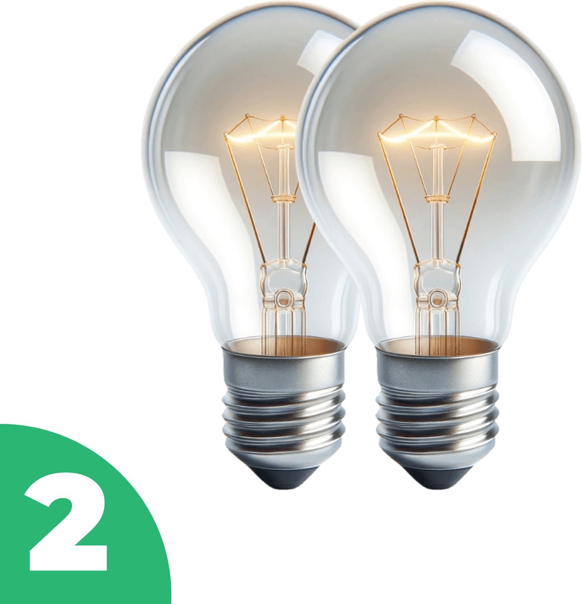 Trixline - Hittebestendige Gloeilamp - 40W - E27 - Warm Wit - 2 stuks - Dimbaar