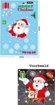 Akyol - Kerstman stickers - Kerst sticker - Raamsticker - raamsticker voor kerst - leuke raam decoratie kerst - sneeuwvlokjes - kerst decoratie - kerst versiering - stickers voor op je raam -kerst-Rendier - blauwe stickers - kerstmis - sneeuw sticker