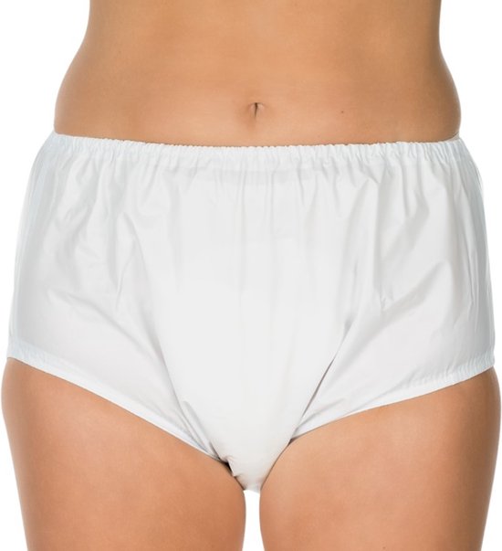 Suprima 1205 Incontinentiebroekje PVC slip, UNISEX, wit (52) (heupomtrek 124 cm)