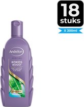 Andrélon Shampoo Kokos Boost 300 ml - Voordeelverpakking 18 stuks