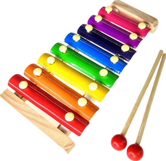 Muziekinstrumenten voor kinderen - Xylofoon + Mondharmonica – Houten speelgoed instrument - Muziek maken - Jobber Toys