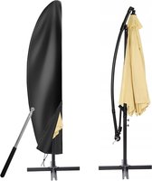 Parasol beschermhoes voor vrijdragende parasol, diameter 2-4 m, 420D Oxford-stof zeildoek met paal, waterdicht, UV-anti-sneeuw, hoes voor balkonparaplu, marktparaplu, tuinparaplu,