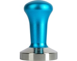 World Coffee Gear - Blauwe Espresso Barista Tamper - Koffie - Espresso - 58mm - LET OP voor filterbakje doorsnede 58mm - RVS vlakke bodem