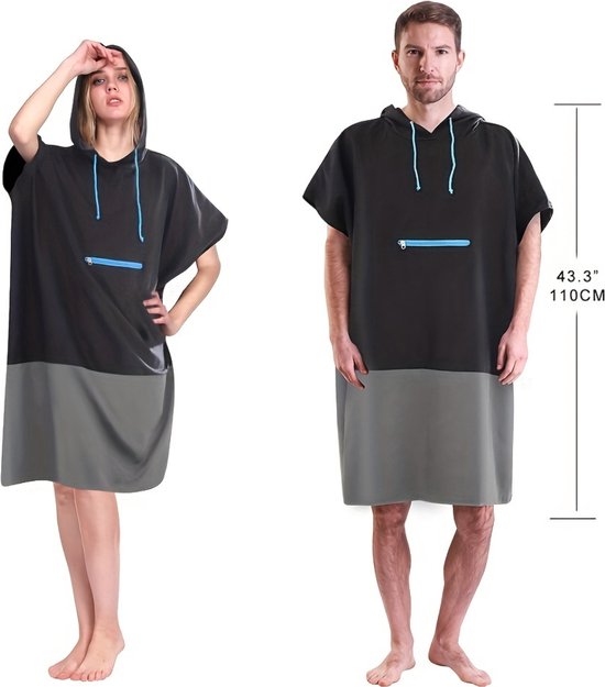 Livano Surf Poncho pour Adultes - Serviette à langer douce - Femme et homme