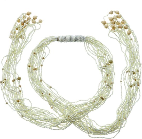 Collier Behave Knot avec perles blanches