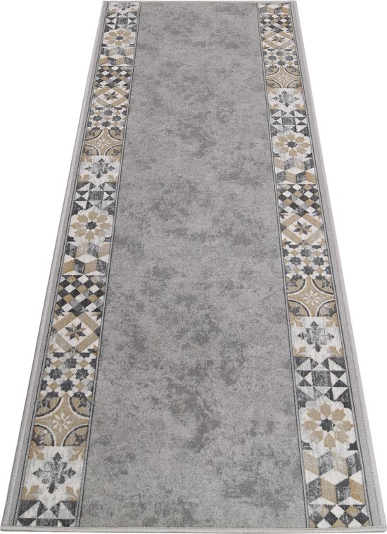 Tapiso – tapis de couloir en caoutchouc antidérapant, gris clair, pour couloir, salon, taille 80x200