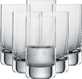 Borrelglas Convention (set van 6), rechtlijnige shotbeker voor jenever, vaatwasmachinebestendige Tritan-kristalglazen,