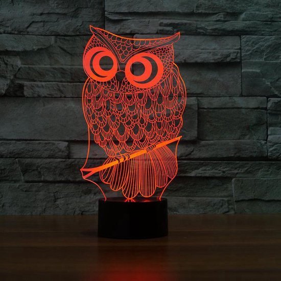 Uil Nachtlampje, RGB LED NIGHT Lamp, Betoverende Home Decoratie voor een Sfeervolle Avond
