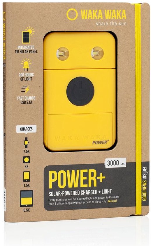 WakaWaka Power+ Outdoor Solar Powerbank - Geel (new)