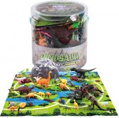 WOOPIE Dinosaurus speelgoed figuren set inclusief Speelposter- Dinosaurus speelgoed - 34 stuks
