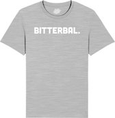 Bitterbal - Frituur Snack Cadeau -Grappige Eten En Snoep Spreuken Outfit - Dames / Heren / Unisex Kleding - Unisex T-Shirt - Heather Grijs - Maat 4XL