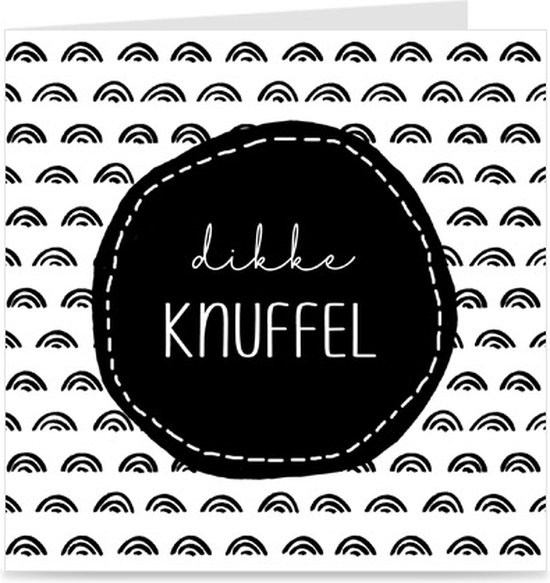 DIKKE KNUFFEL | kaart / wenskaart met envelop | vriendschap / sterkte / steun / hart onder de riem