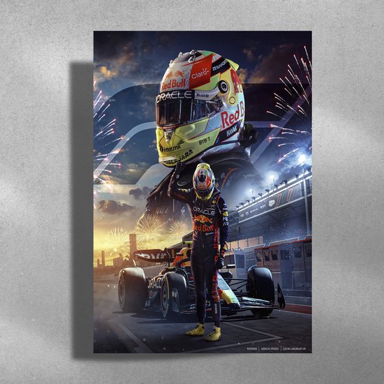Max Verstappen - Poster métal 40x60cm - GP d'Arabie Saoudite - Formule 1