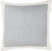 Solid knitted poster cushion grey