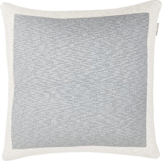 Solid knitted poster cushion grey