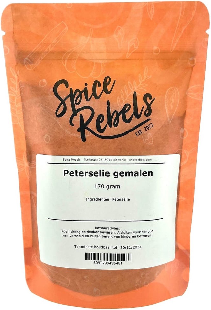 Goedkoopste Spice Rebels - Peterselie gemalen - zak 150 gram