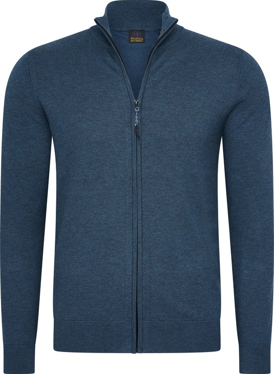 Foto: Mario russo full zip cardigan vest heren coltrui heren trui heren jeans blauw 3xl