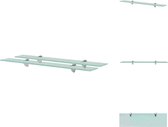 vidaXL Zwevende plank - Transparant - Gehard veiligheidsglas - 70 x 20 cm - 8 mm dikte - Wandsteun