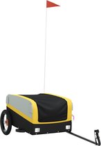 vidaXL - Fietstrailer - 30 - kg - ijzer - zwart - en - geel
