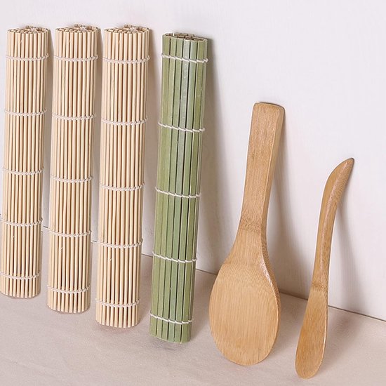 ZFYQ Tapis de Sushi 3 pièces, Rouleau en Bambou Naturel pour Maki
