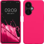 kwmobile telefoonhoesje geschikt voor OnePlus Nord CE 3 Lite 5G / Nord N30 5G - Hoesje met siliconen coating - Smartphone case in neon roze